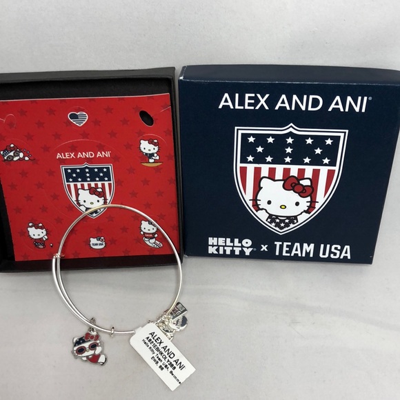 Alex and Ani Accessories - NIM Alex and Ani Team USA Hello Kitty swimming bracelet